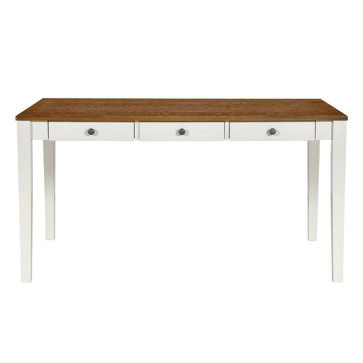 Mid-Century 6-Piece Dining Table Set with Drawers & Seating
