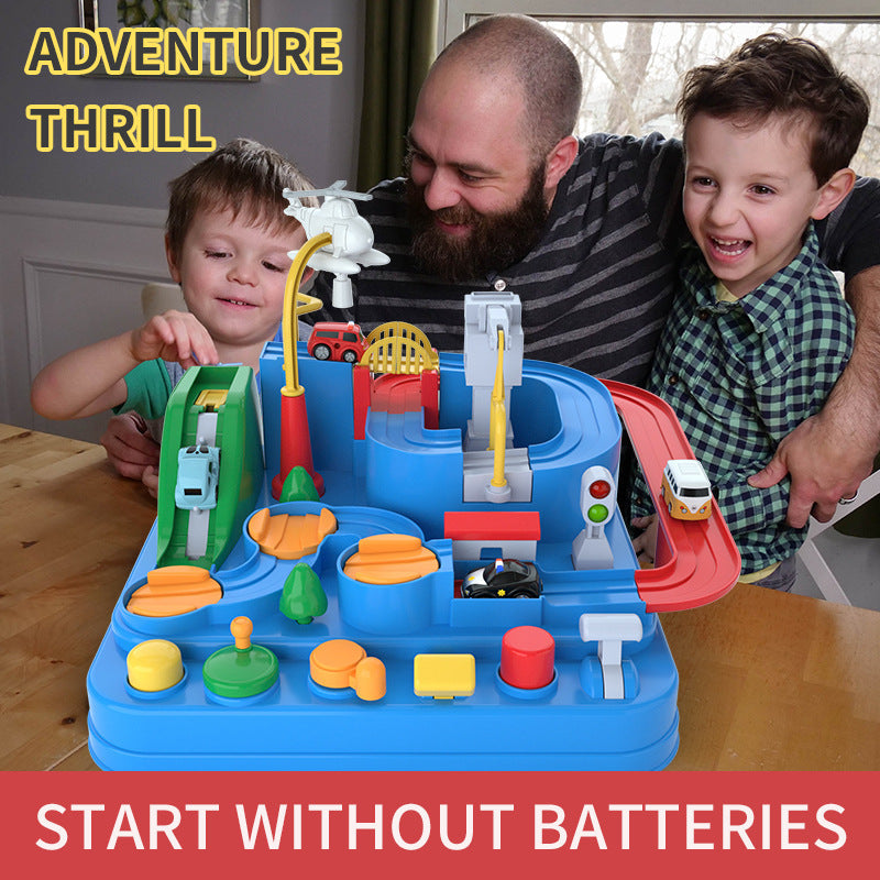 Car Adventure Track Toy, 9-Level Battery-Free Play