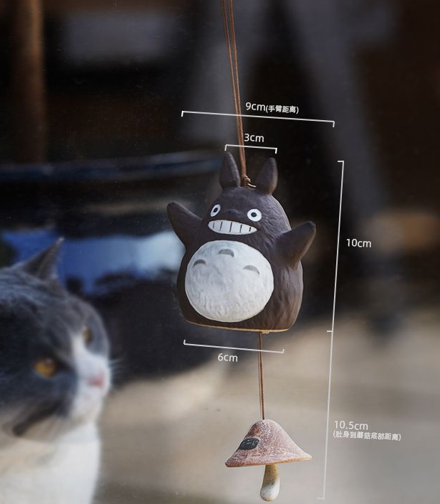 Totoro Wind Chime Ornament for Whimsical Outdoor Charm