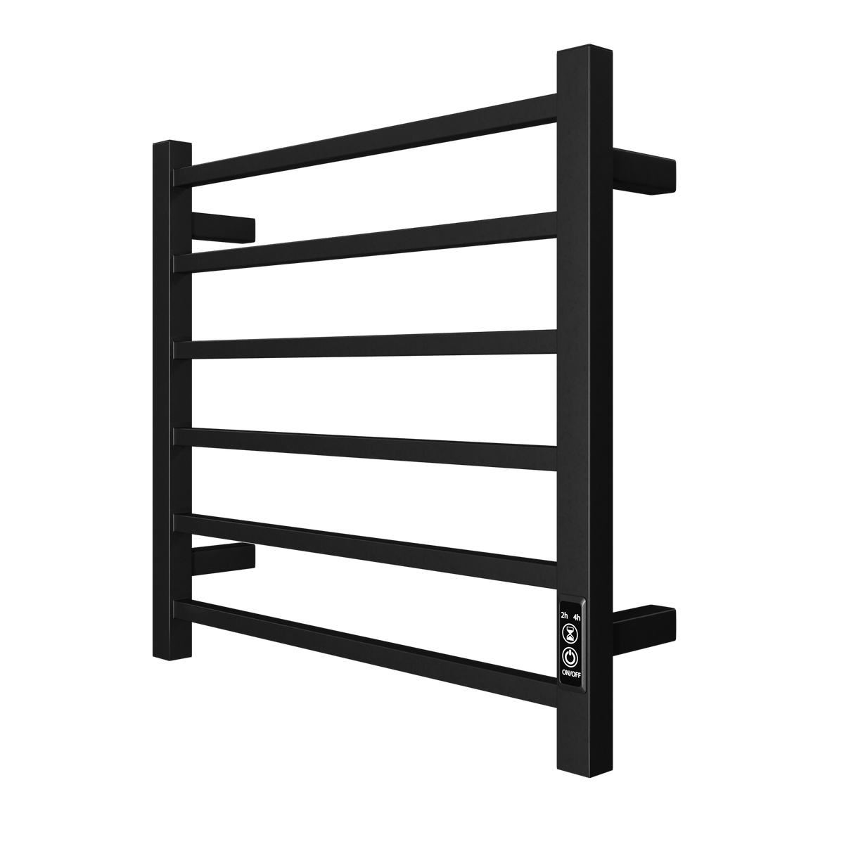 Electric Towel Warmer with Timer, Matte Black 6-Bar