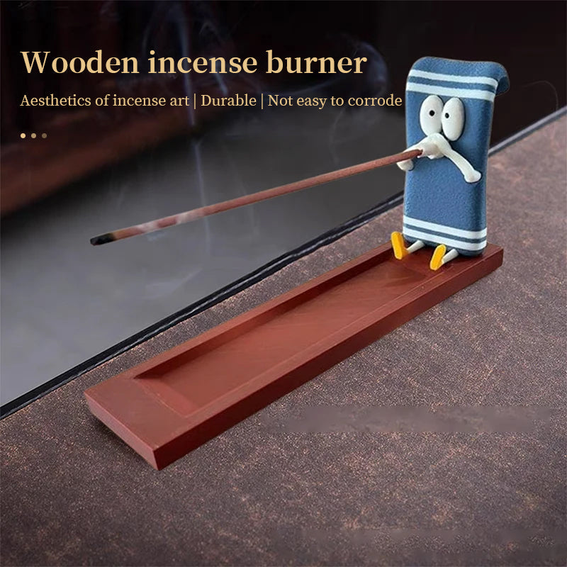 Incense Stick Holder With Handmade Ash-Catching Tray