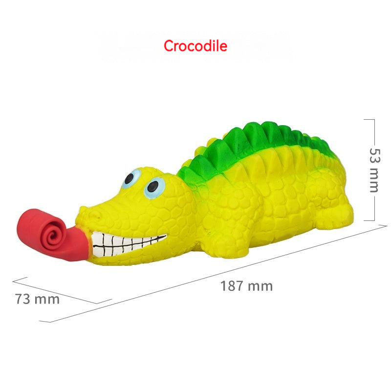 Textured Squeaky Dog Toy for Gentle Chewing & Play