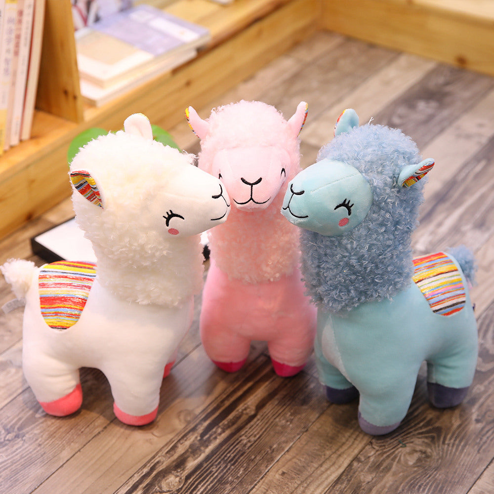 Squinting Alpaca Plush for Cozy Cuddles and Room Decor