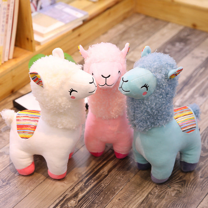 Squinting Alpaca Plush for Cozy Cuddles and Room Decor