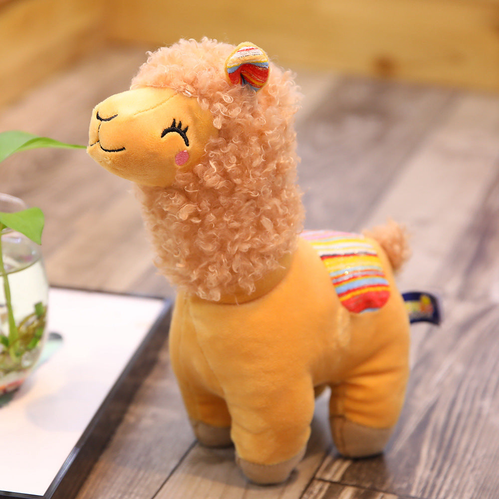 Squinting Alpaca Plush for Cozy Cuddles and Room Decor