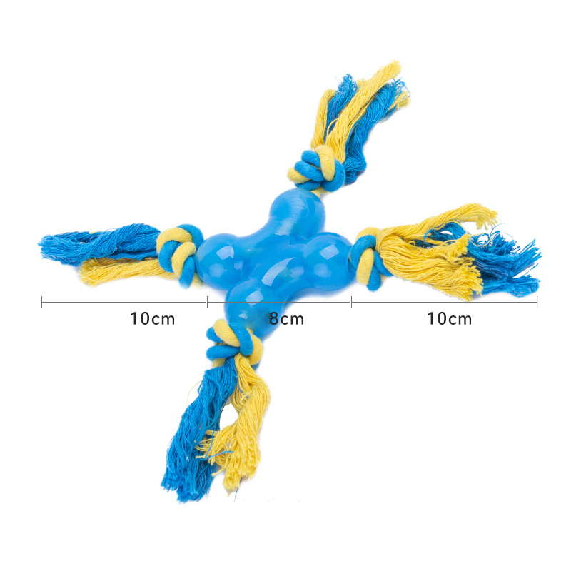Interactive Dog Rope Toy for Tug, Fetch & Dental Play