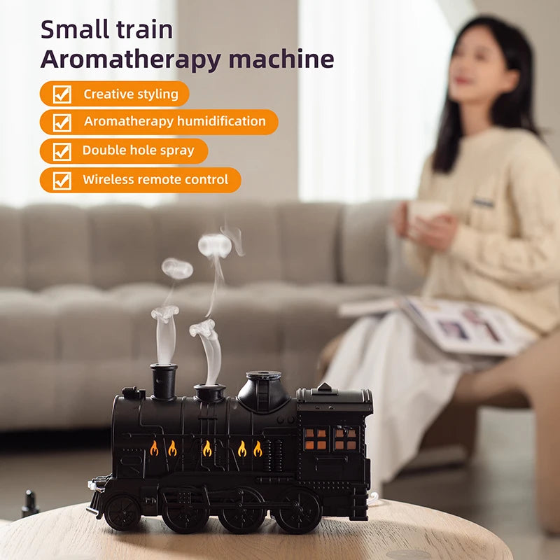Train Shape Aromatherapy Diffuser with LED Glow Lamp