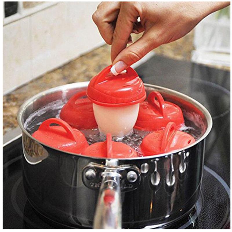 Silicone Egg Cooker Set for Shell-Free Hard Boiled Eggs