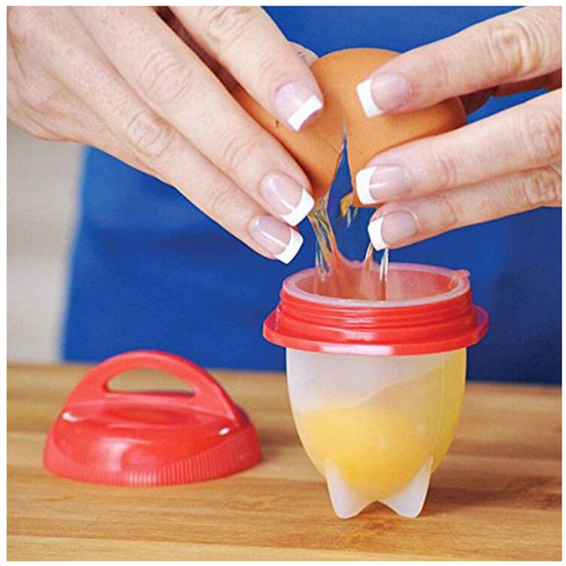 Silicone Egg Cooker Set for Shell-Free Hard Boiled Eggs