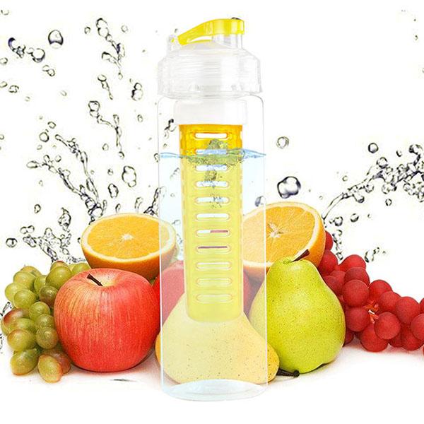 Fruit Infuser Water Bottle 700ml Flip Lid for Flavored Water