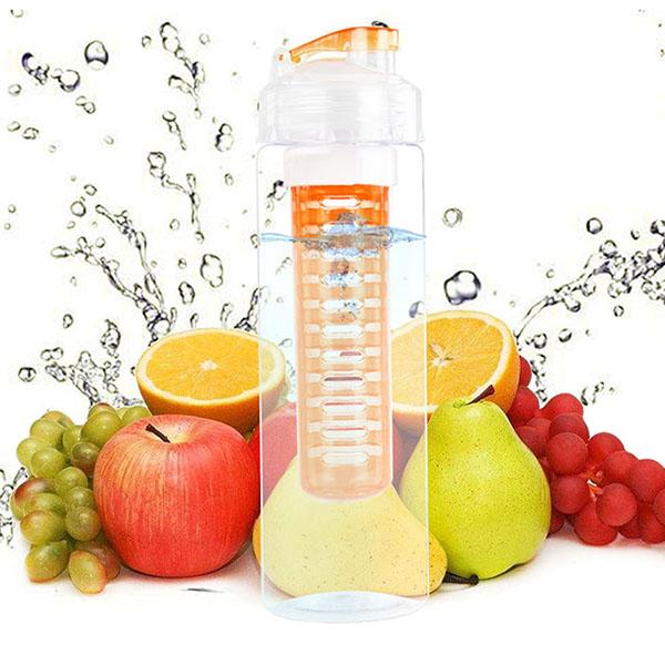 Fruit Infuser Water Bottle 700ml Flip Lid for Flavored Water