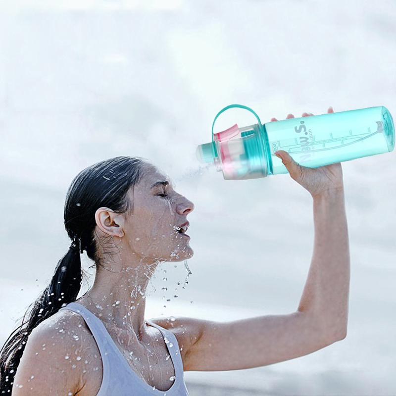 Spray Mist Water Bottle 600ml To Drink and Cool Off