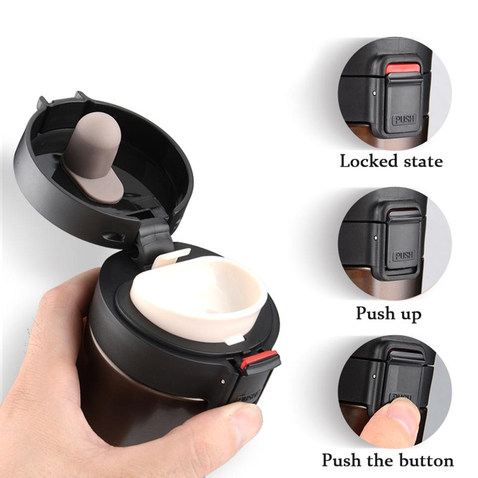 Stainless Steel Travel Mug 380ml Leak-Resistant Tumbler