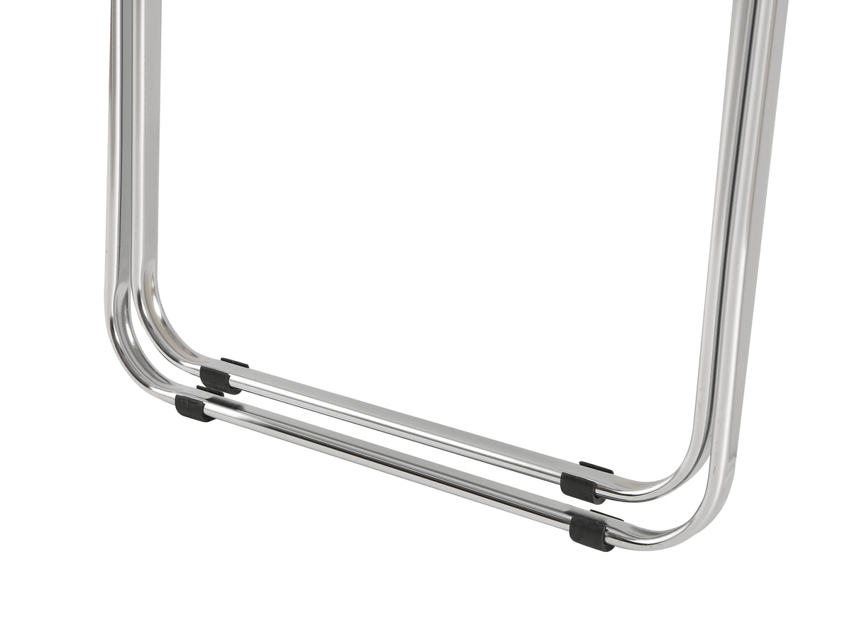 Clear Stackable Modern Folding Chair with Chrome Frame