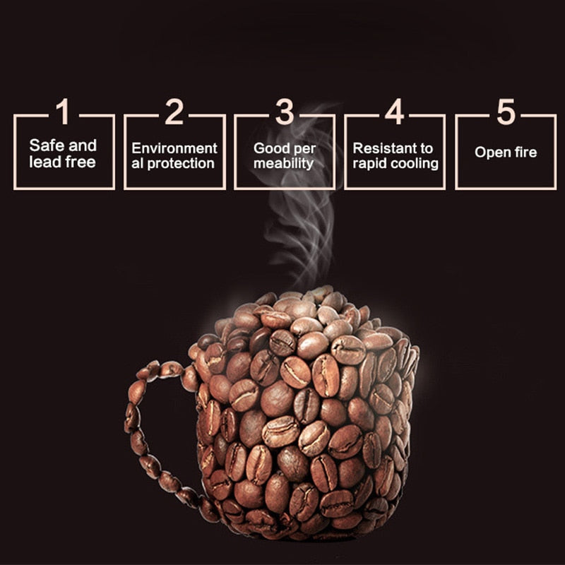 Double Wall Glass Coffee Mug, Clear Heat-Resistant Cup