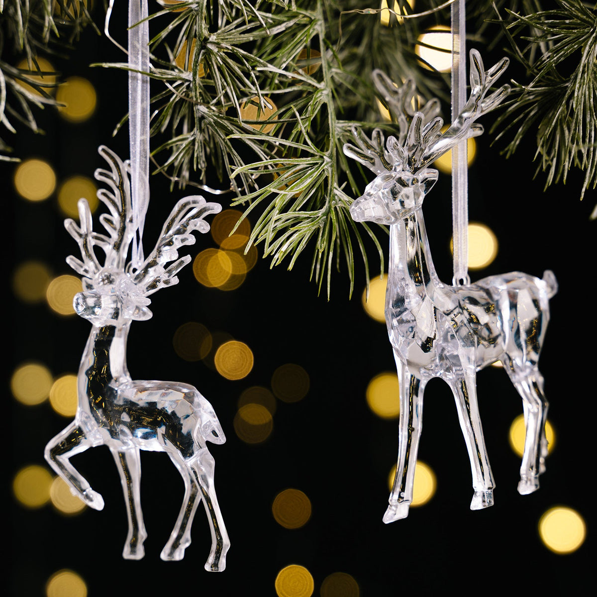 Transparent Elk Ornaments for Elegant Holiday Trees