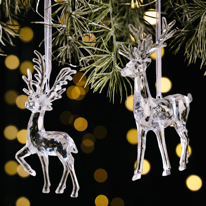 Transparent Elk Ornaments for Elegant Holiday Trees