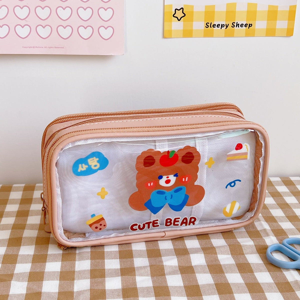 Transparent Pencil Bag with Large Capacity for School