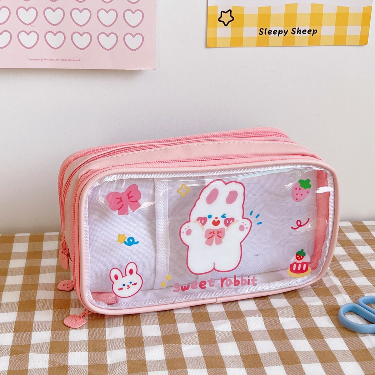 Transparent Pencil Bag with Large Capacity for School
