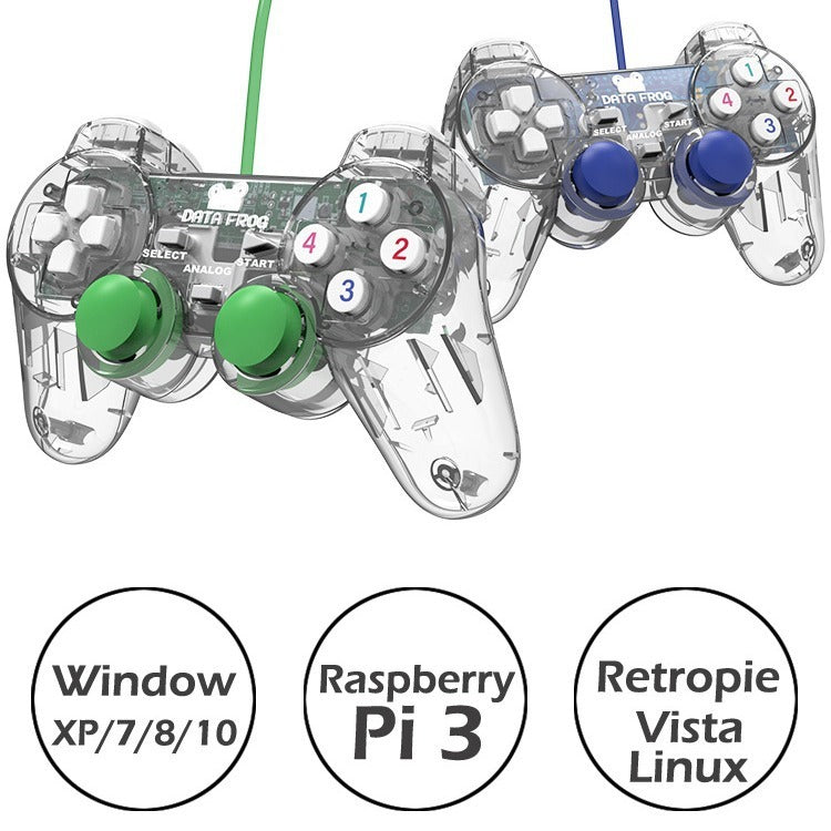 Transparent USB PC Game Controller for Raspberry Pi