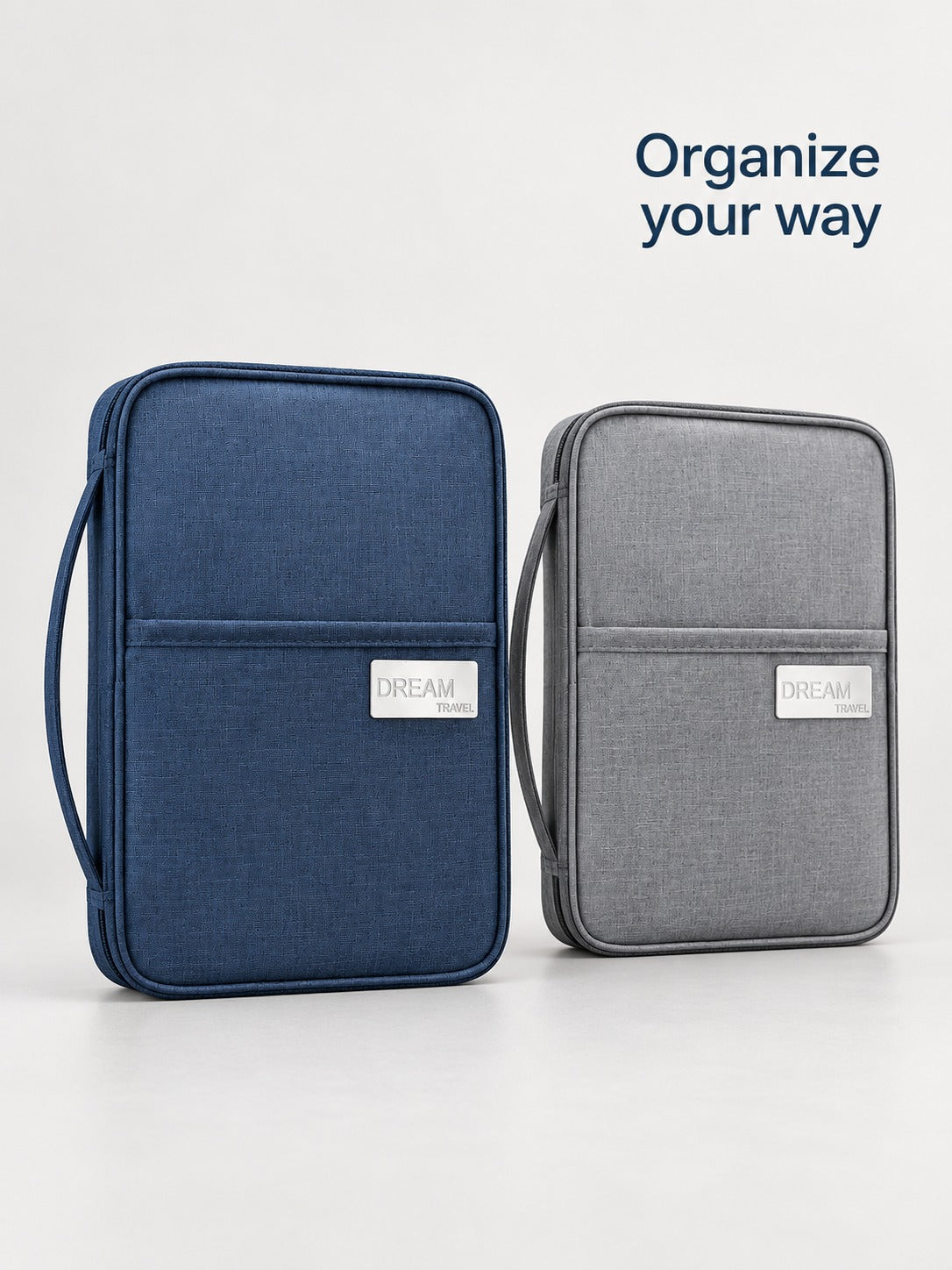 Travel Document Organizer Passport Holder with Zipper