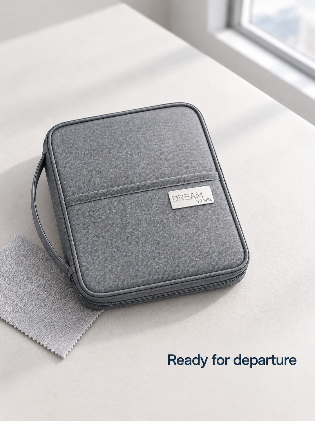 Travel Document Organizer Passport Holder with Zipper
