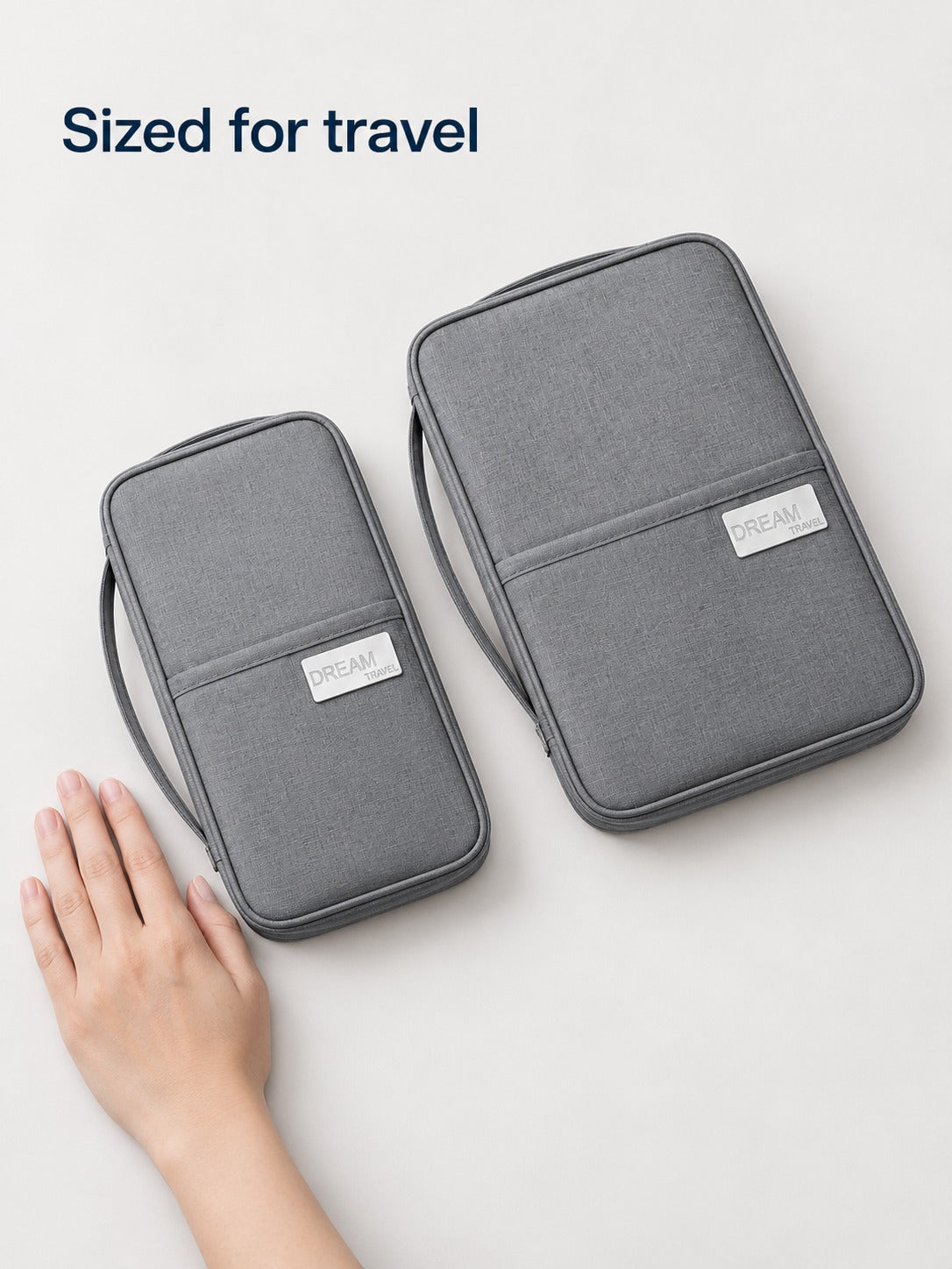 Travel Document Organizer Passport Holder with Zipper