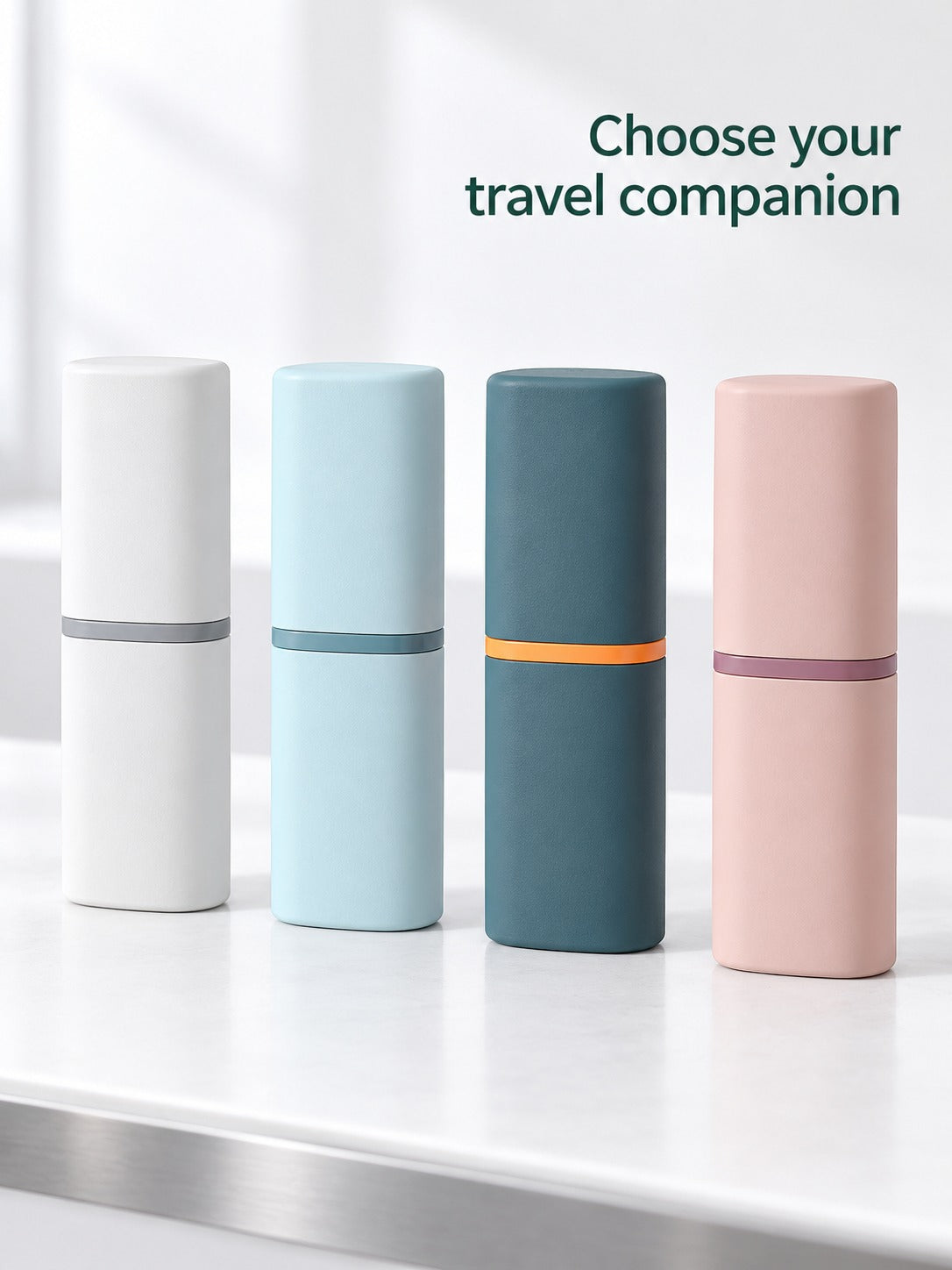 Travel Toothbrush Case with Rinse Cup for Trips Away