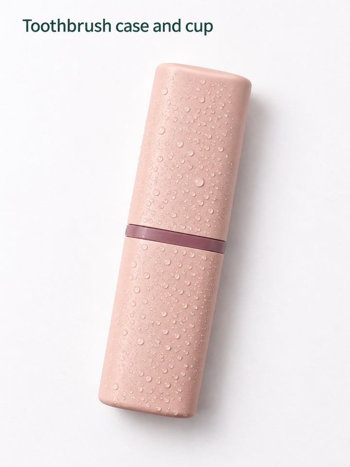 Travel Toothbrush Case with Rinse Cup for Trips Away