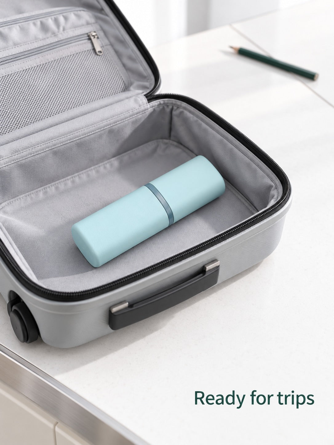 Travel Toothbrush Case with Rinse Cup for Trips Away