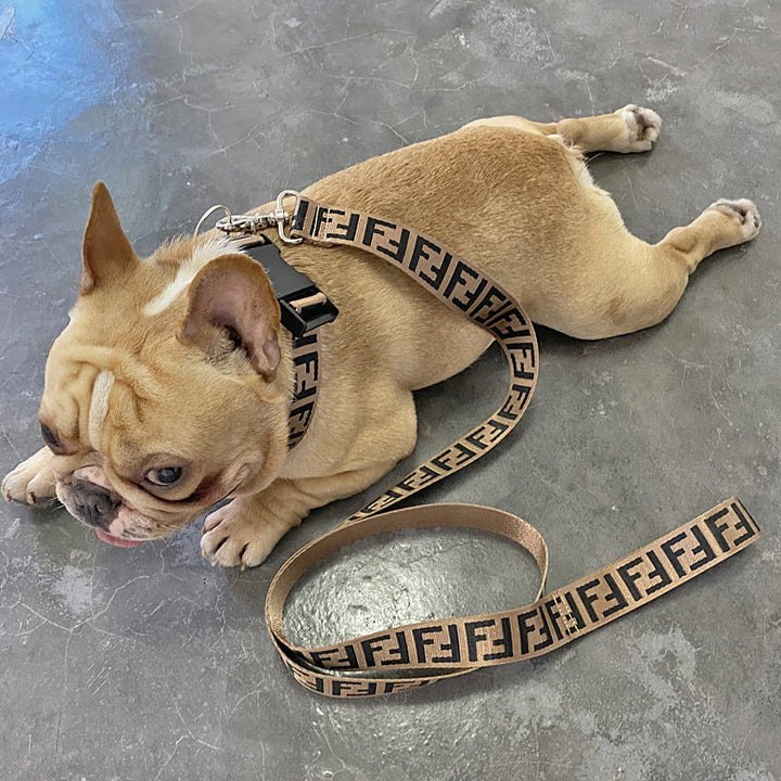 Dog Harness and Leash Set for Stylish Daily Walks