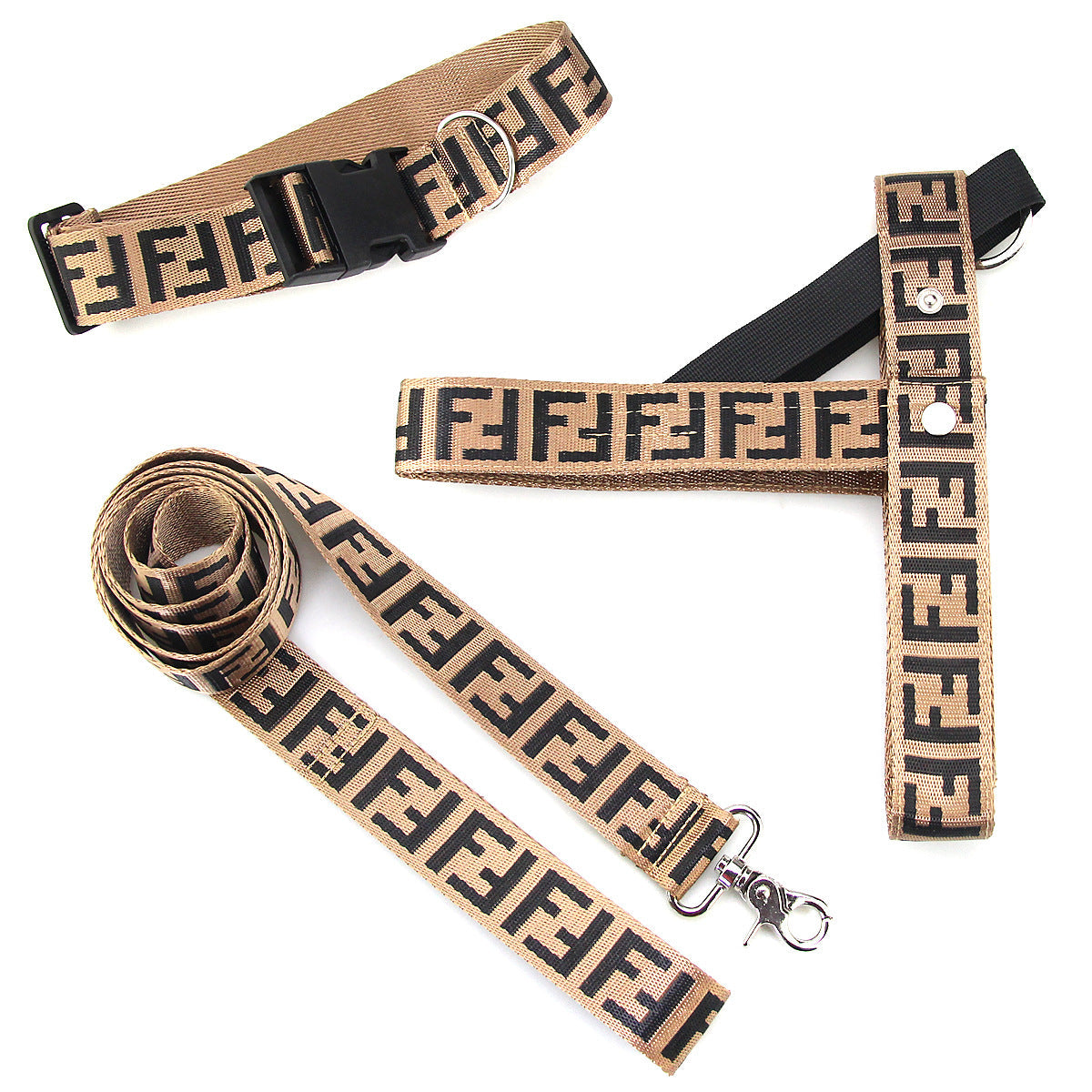 Dog Harness and Leash Set for Stylish Daily Walks