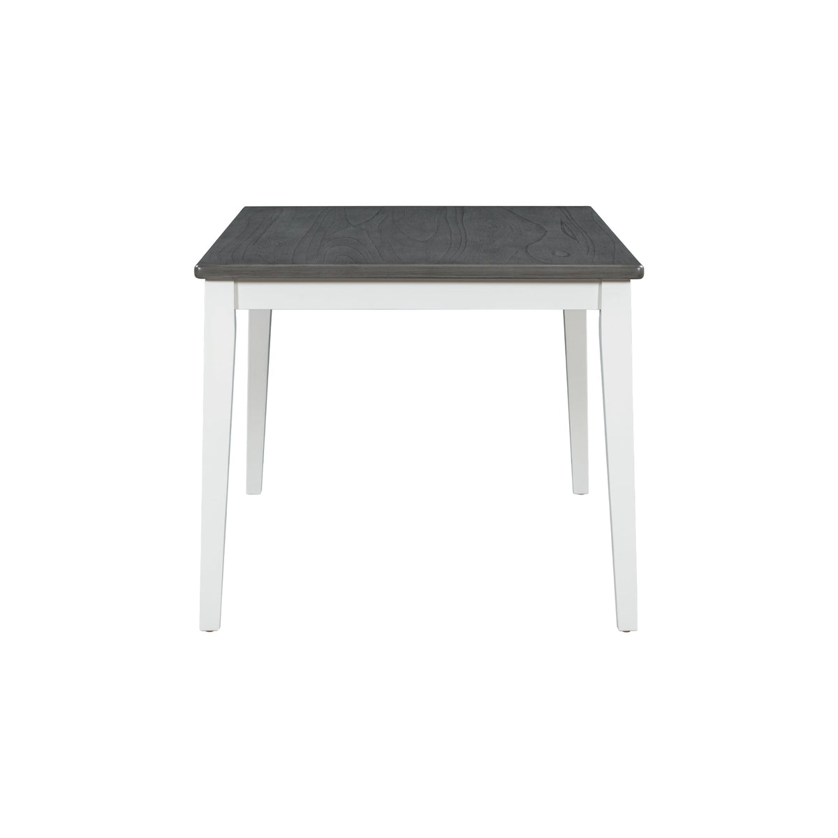Dining Table Set with Bench, 6-Piece White and Gray