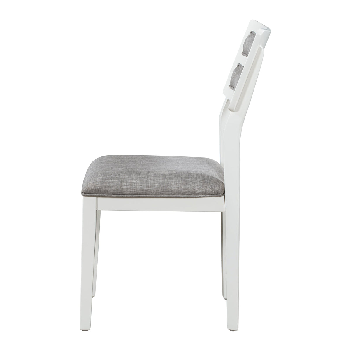 Dining Table Set with Bench, 6-Piece White and Gray