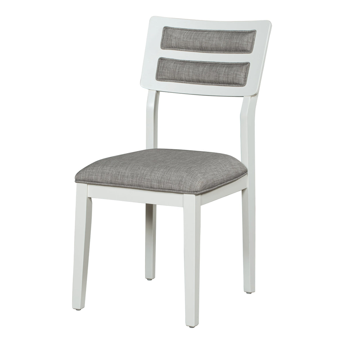 Dining Table Set with Bench, 6-Piece White and Gray