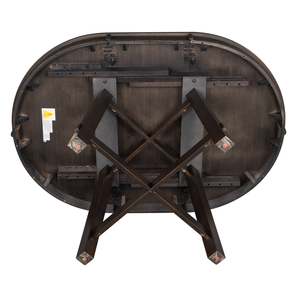 Round Extendable Farmhouse Dining Table, 42-58 Inch