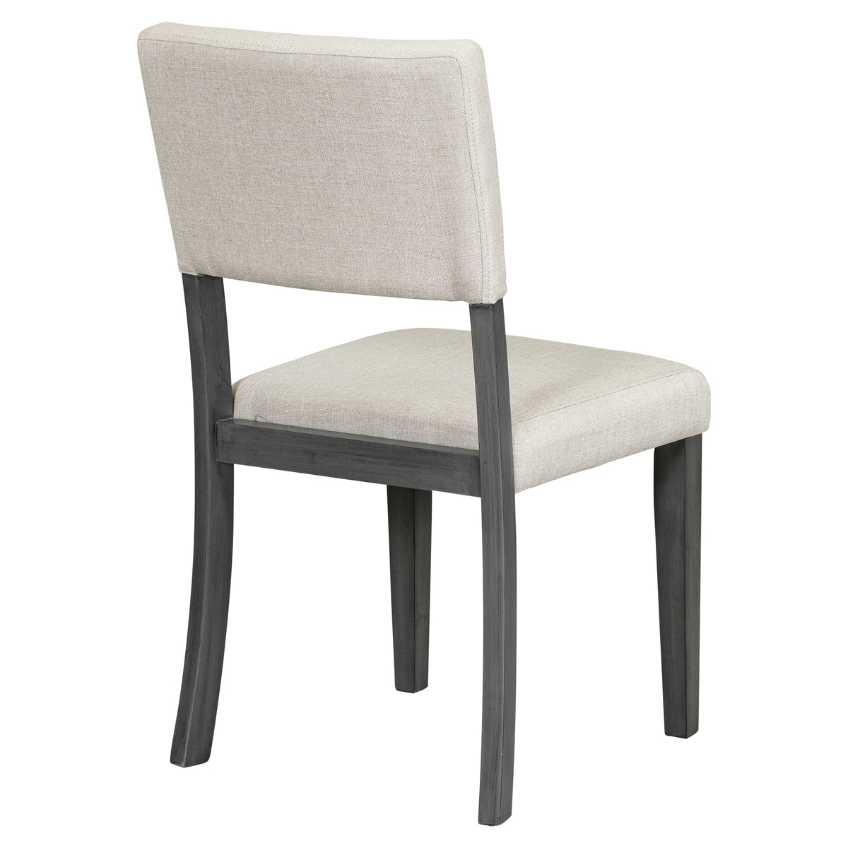 Round Dining Table Set with 4 Chairs, Dark Gray