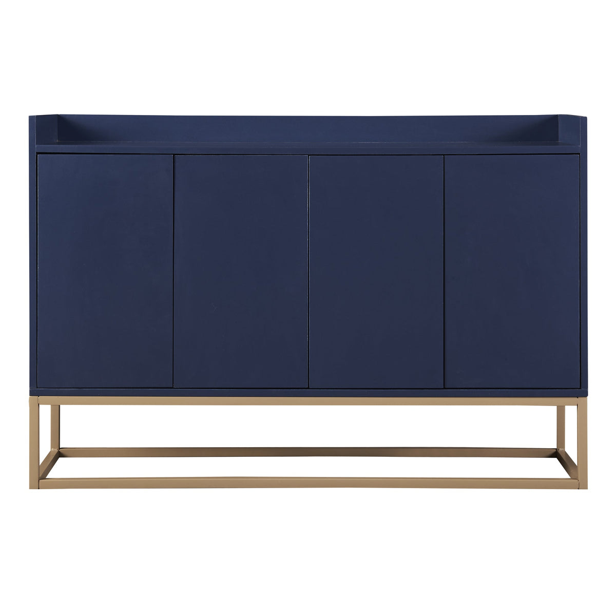 Navy Modern Sideboard Buffet Cabinet with Gold Base