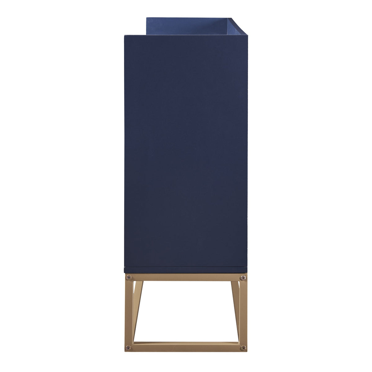 Navy Modern Sideboard Buffet Cabinet with Gold Base