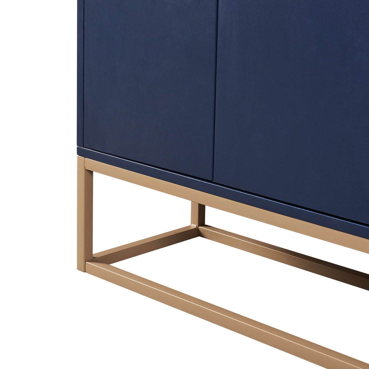 Navy Modern Sideboard Buffet Cabinet with Gold Base