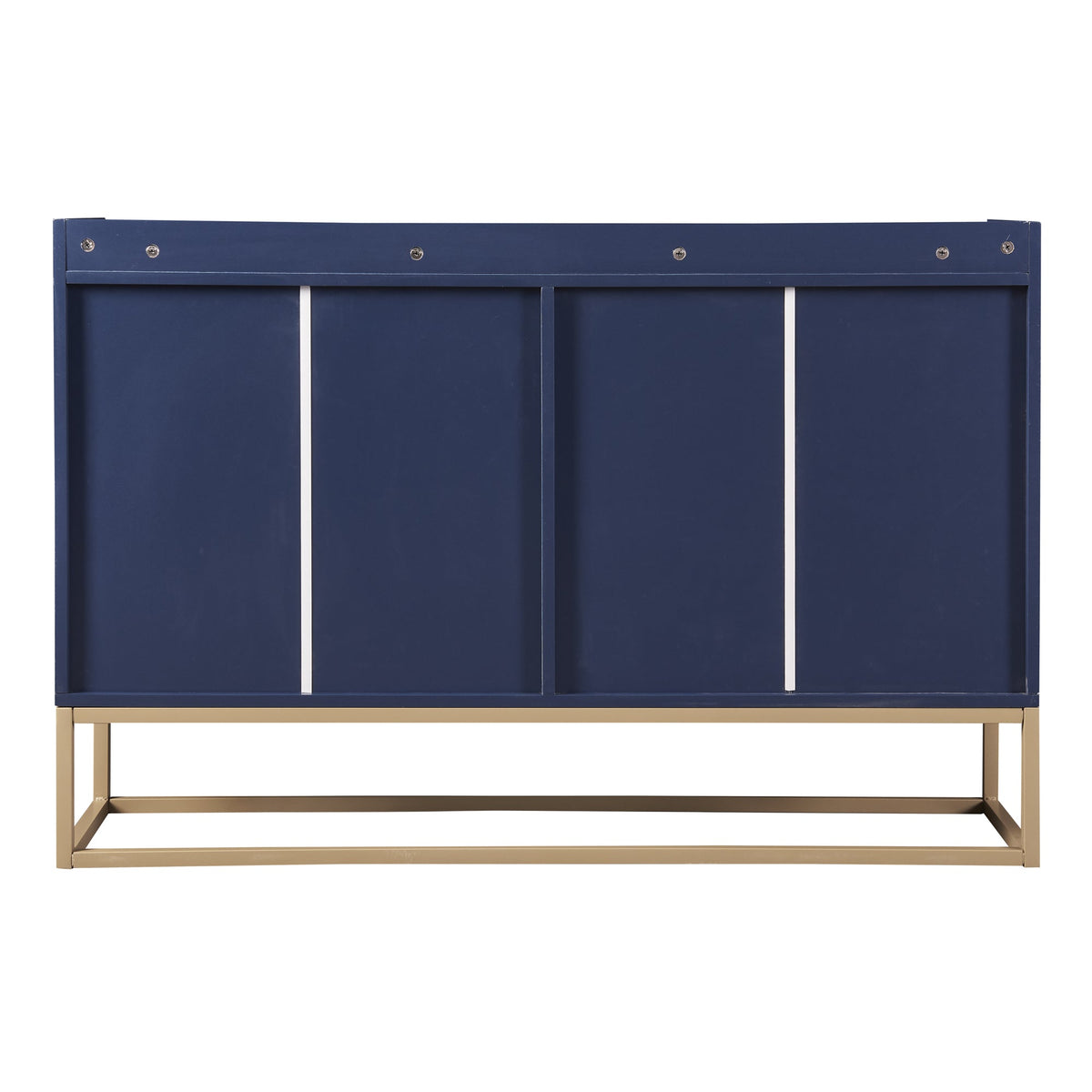 Navy Modern Sideboard Buffet Cabinet with Gold Base