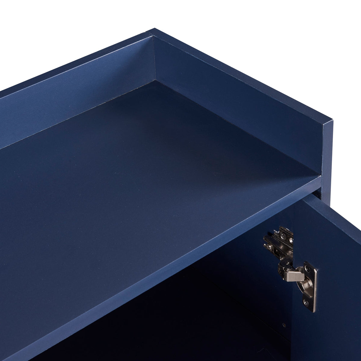 Navy Modern Sideboard Buffet Cabinet with Gold Base