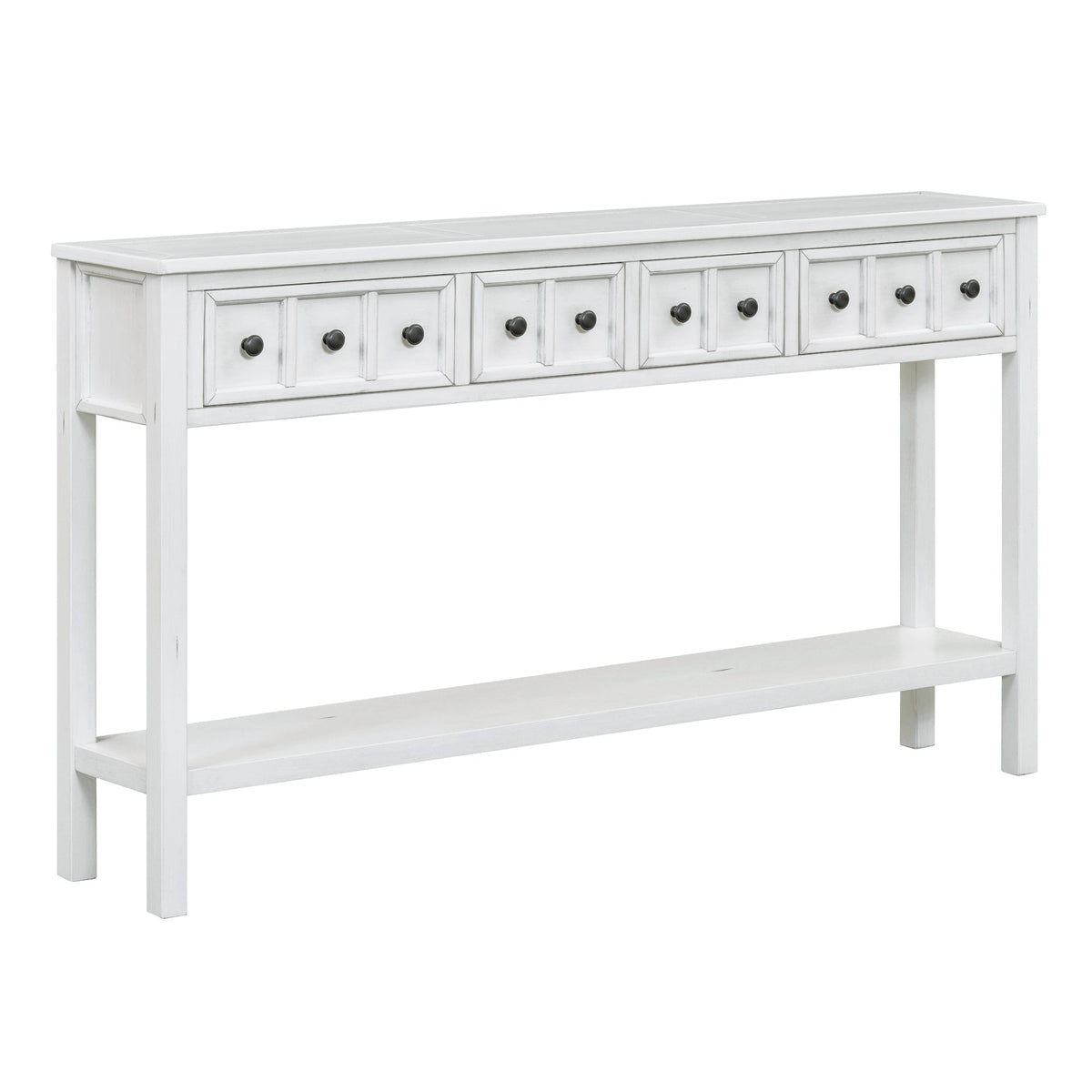 Farmhouse Entryway Console Table with 4 Drawers