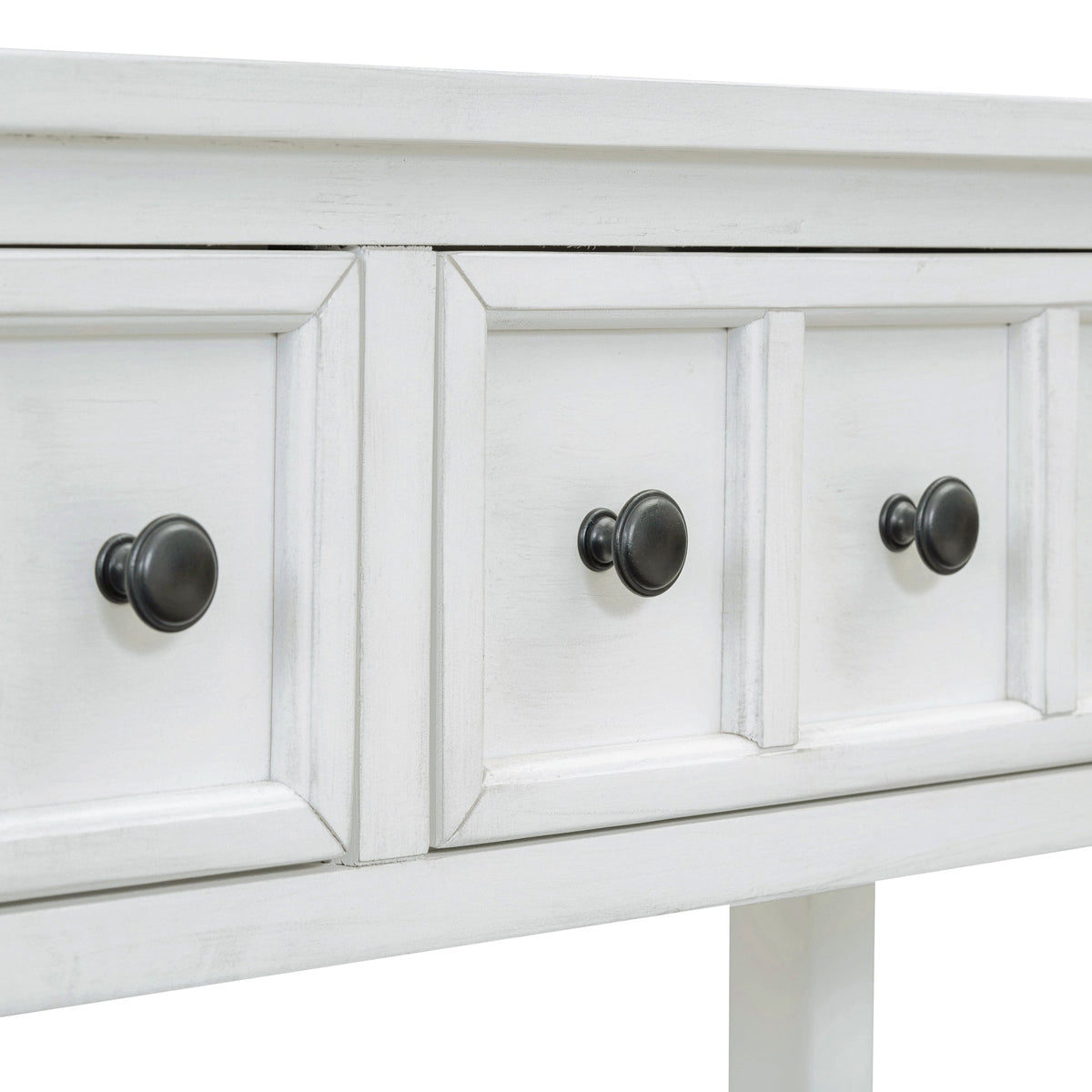 Farmhouse Entryway Console Table with 4 Drawers