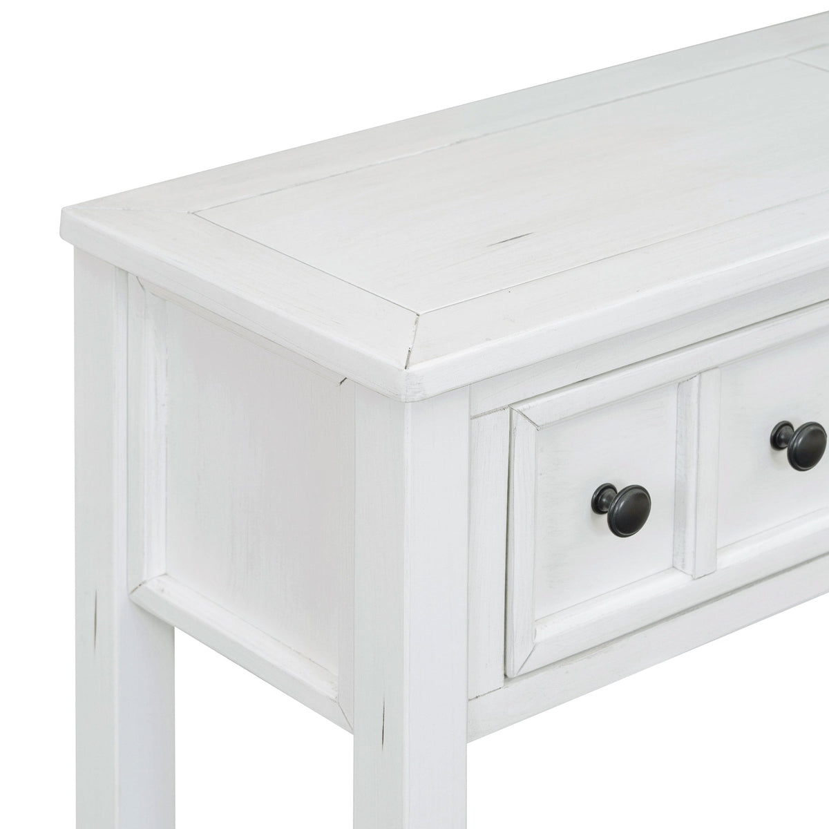 Farmhouse Entryway Console Table with 4 Drawers