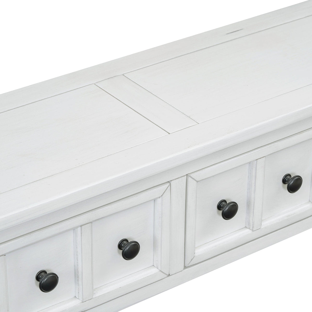 Farmhouse Entryway Console Table with 4 Drawers