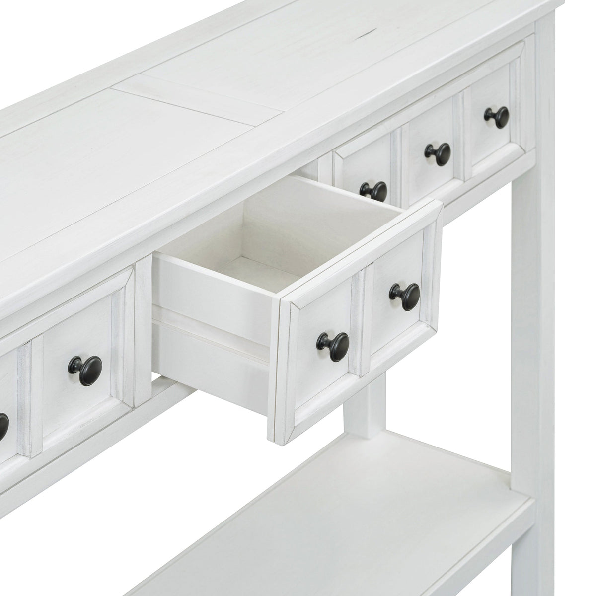 Farmhouse Entryway Console Table with 4 Drawers