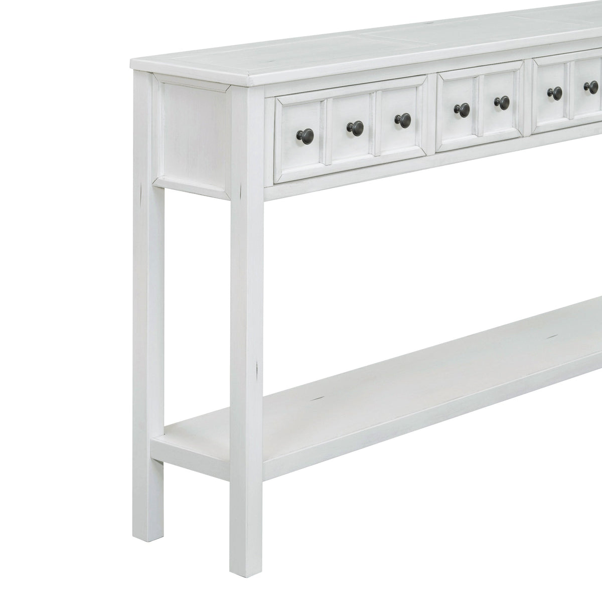 Farmhouse Entryway Console Table with 4 Drawers