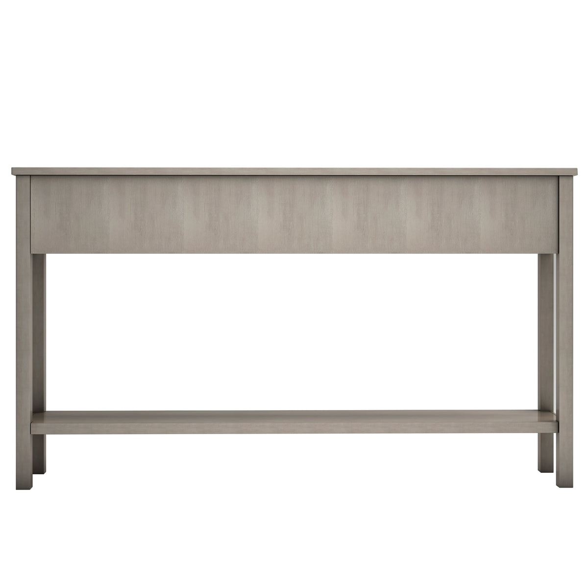 Rustic Entryway Console Table with Drawers and Shelf