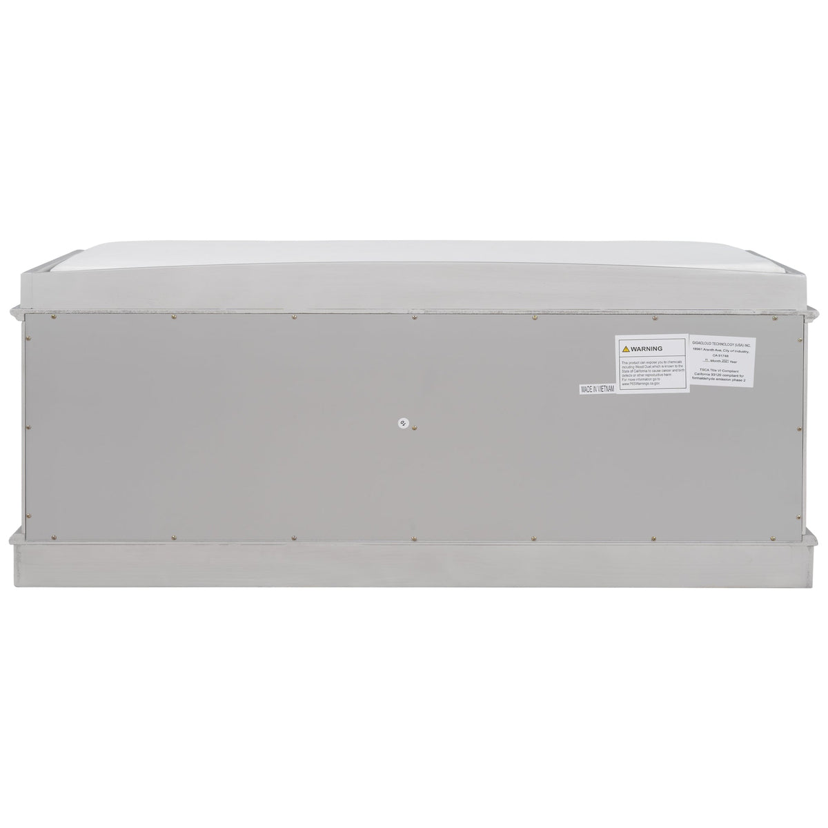 Entryway Storage Bench with Doors and Cushioned Seat